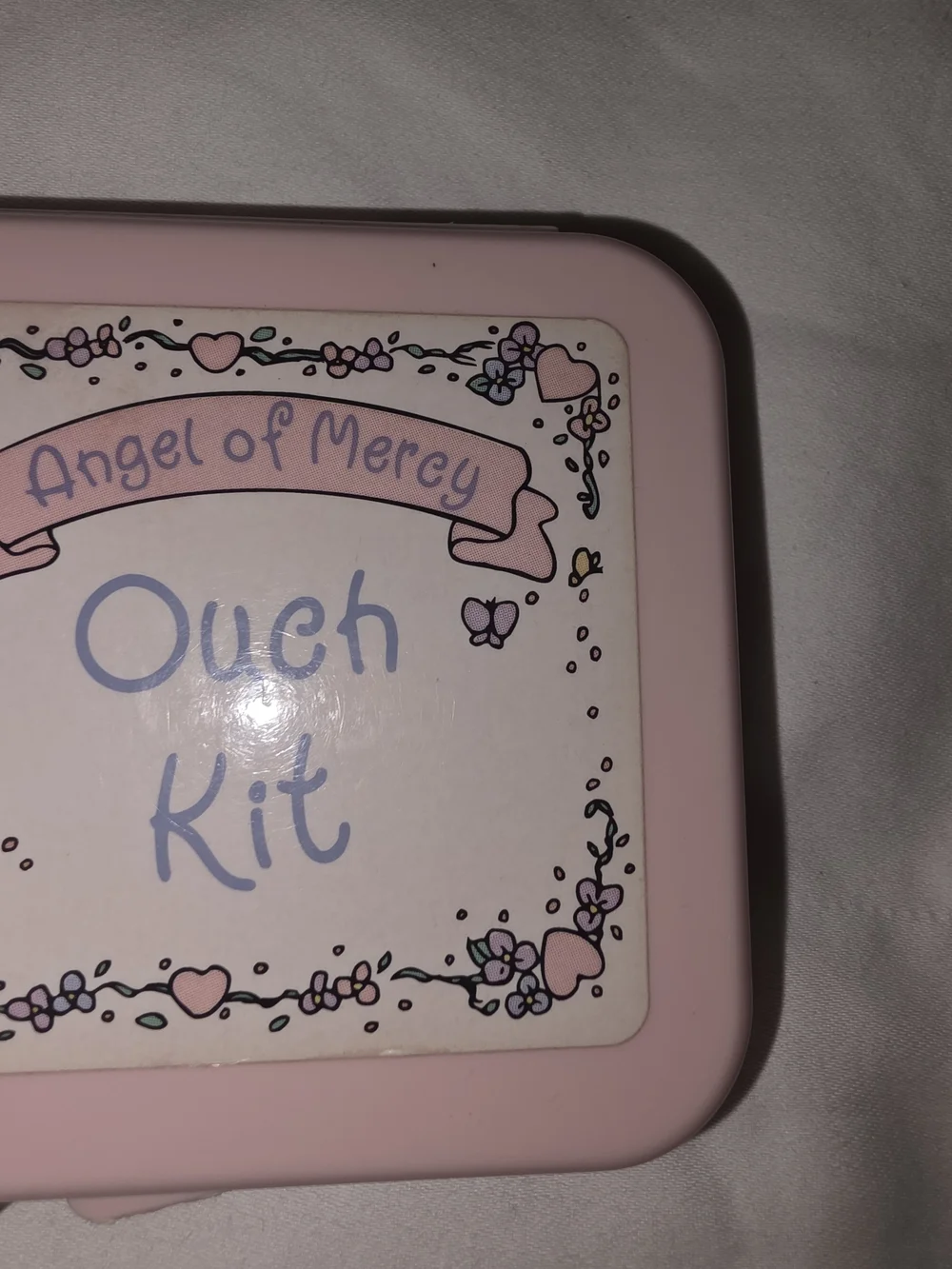 *Vintage* Pink Precious Moments 'Ouch Kit' First Aid Case